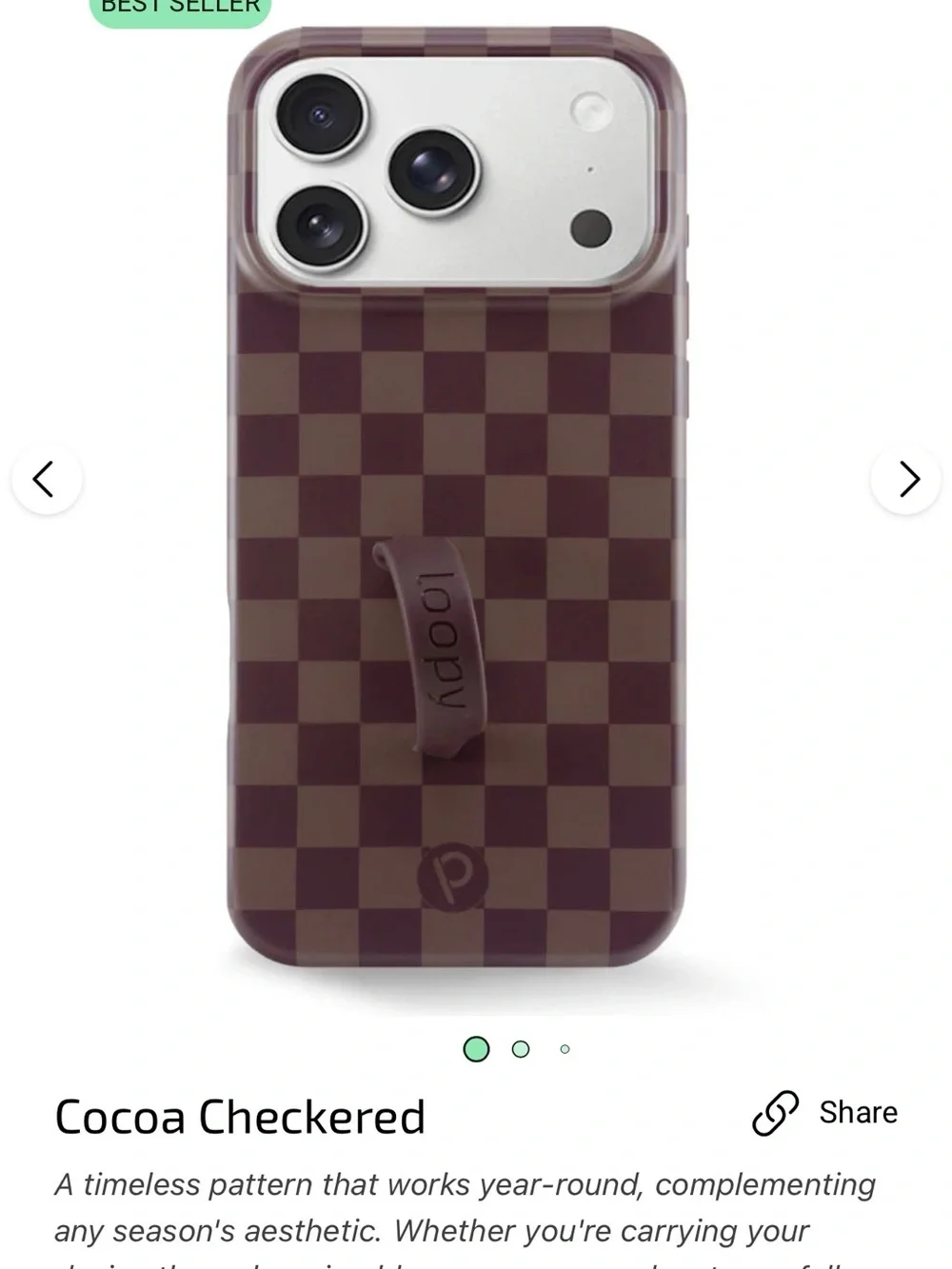 Loopy Case • Cocoa Checkered • Iphone 15 ProMax